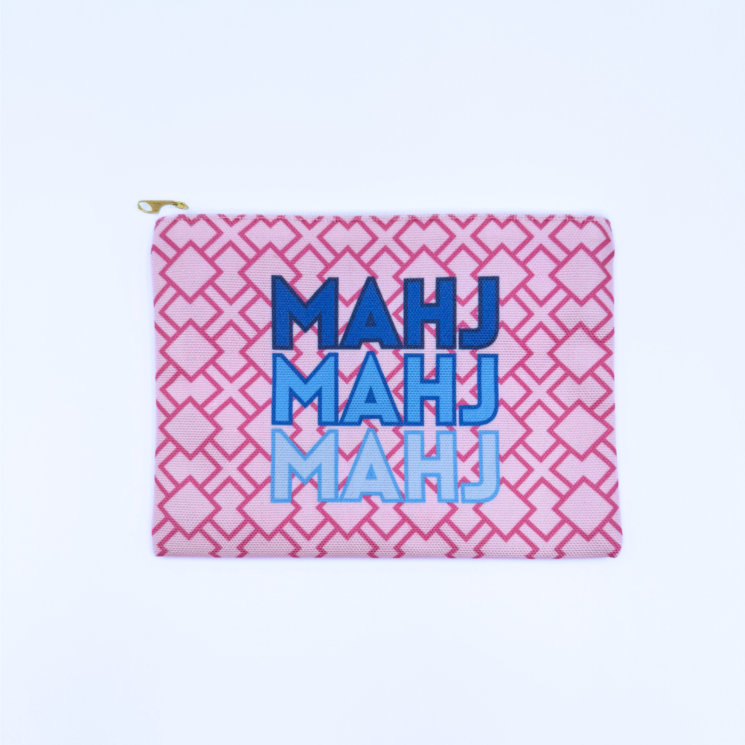 Mahjong Card & Accessory Bag | Fits Oversized League Cards & Mini 20mm Mahjong Tile Sets