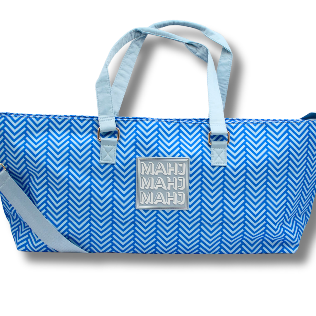 MAHJONG TOTE BAG | Wide with Zipper Closure
