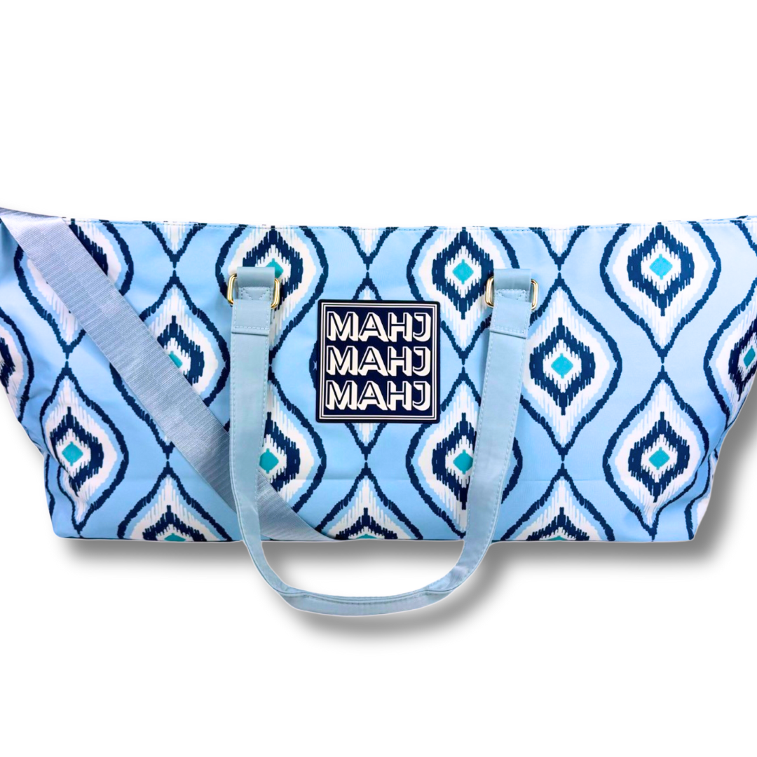 MAHJONG TOTE BAG | Wide with Zipper Closure