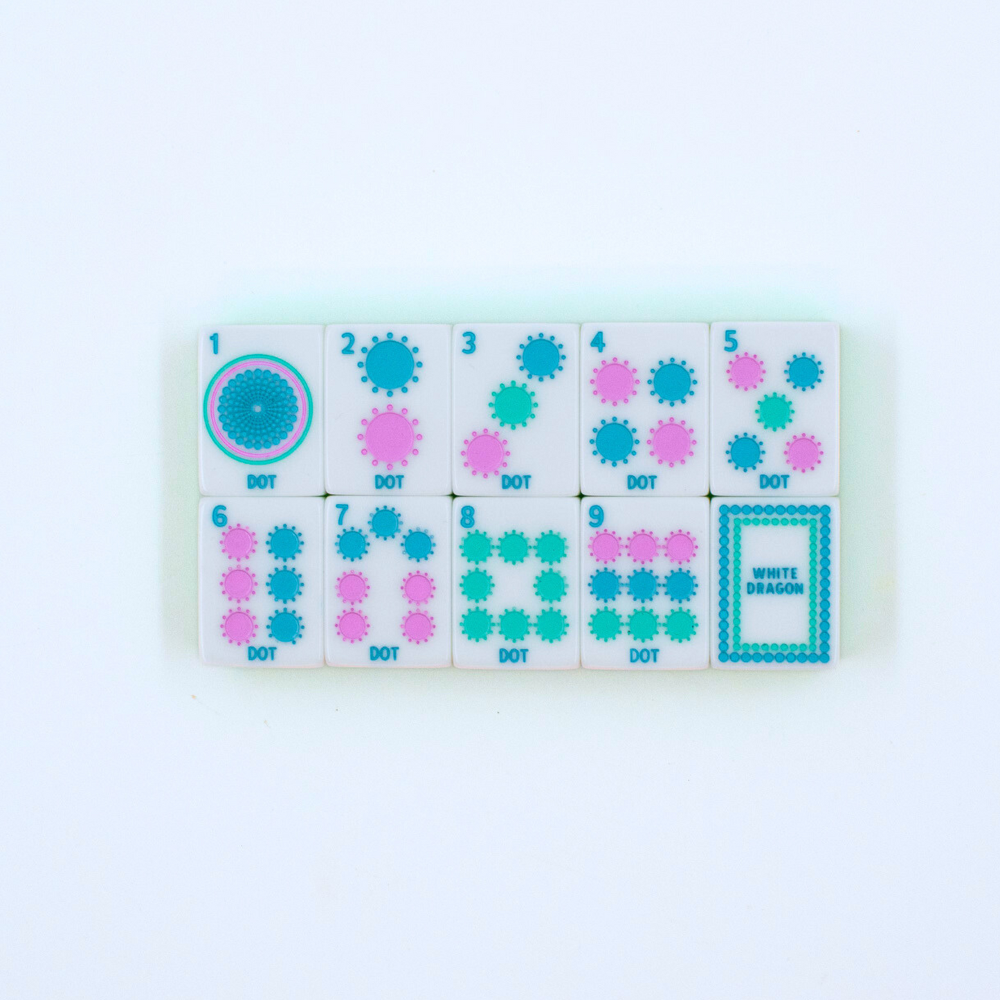 Crystal Confetti Citrus Green | Mahjong with a Sprinkle of Color and Joy | Clear Top with Colorful Pattern and Layers