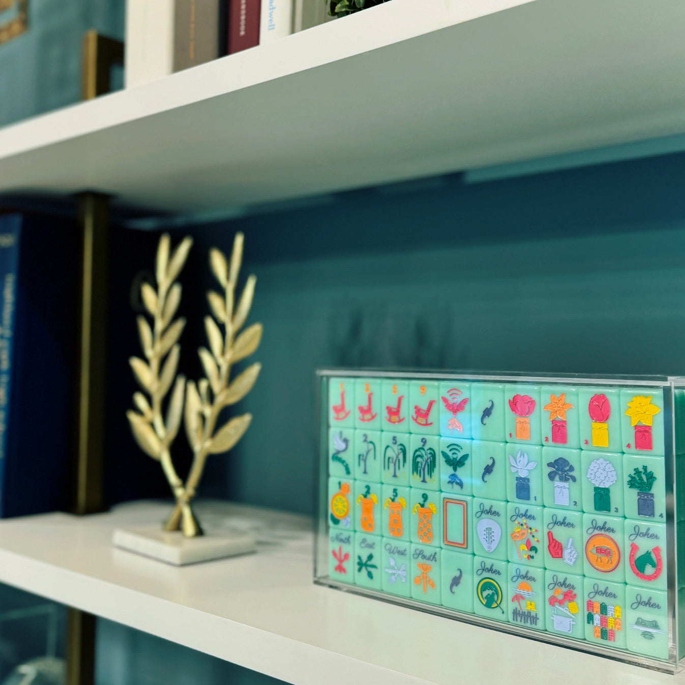 Mahjong Acrylic Display Box (Destination Collection Tiles) | for Tiles Sized 1.45x1x0.4"