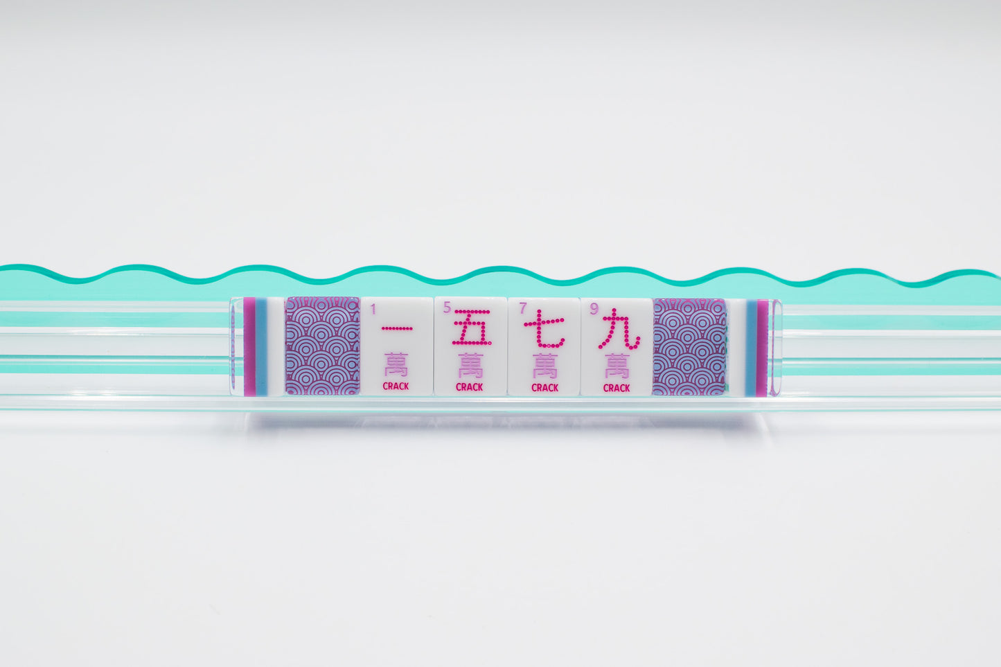 Crystal Confetti Purple | Mahjong with a Sprinkle of Color and Joy | Clear Top with Colorful Pattern and Layers