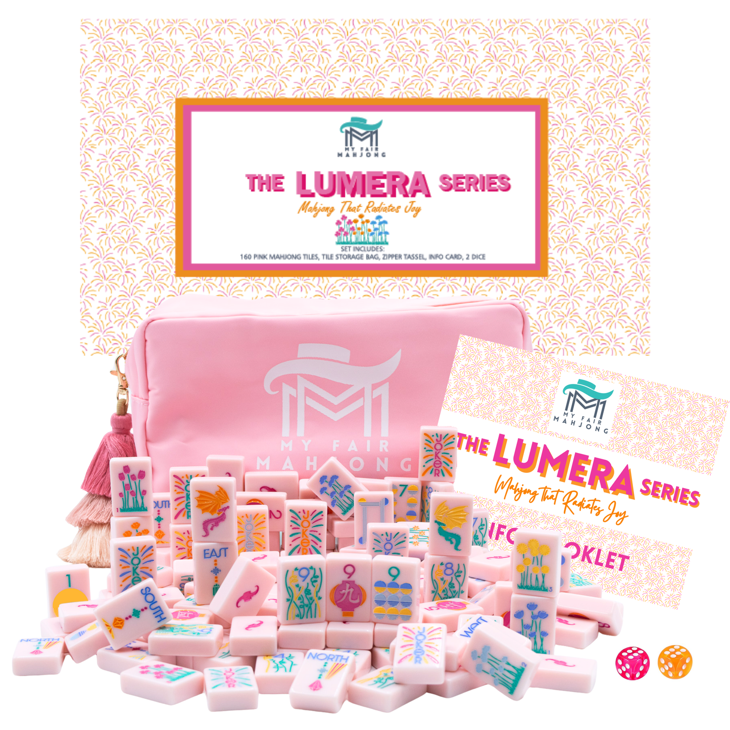 (PRE-ORDER) THE LUMERA SERIES | Mahjong that Radiates Joy | Light Pink Melamine Tile