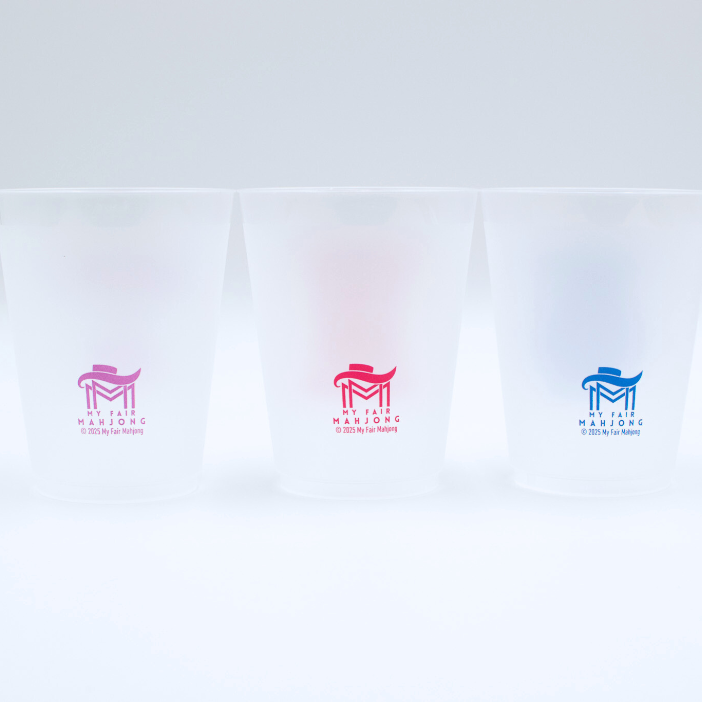 Mahjong Frosted Cups | 10 Different Designs in Every Pack