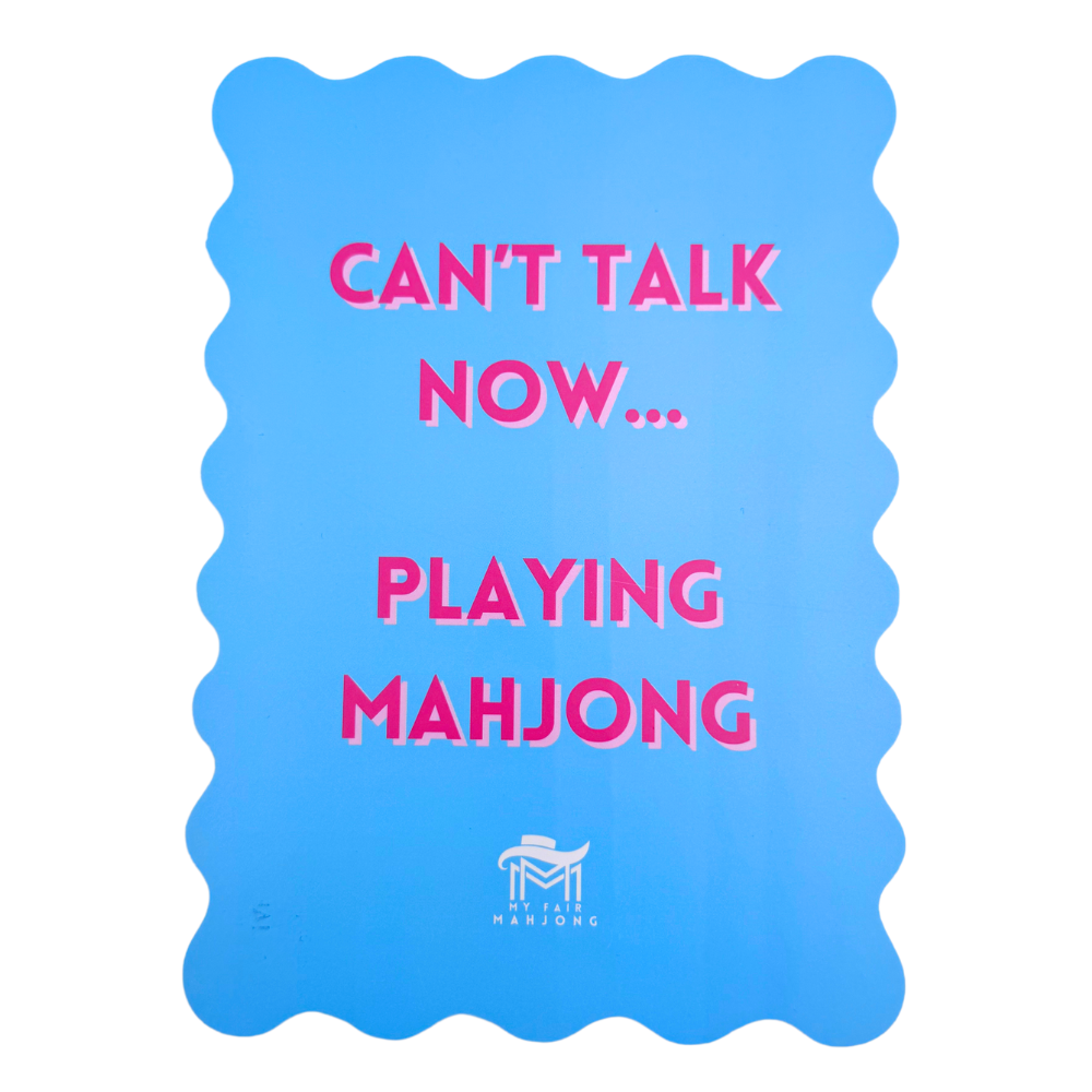 MAHJONG SHUFFLE CARD | Scalloped Edges & Bright Colors | Sized to Store with Mahjong League Cards