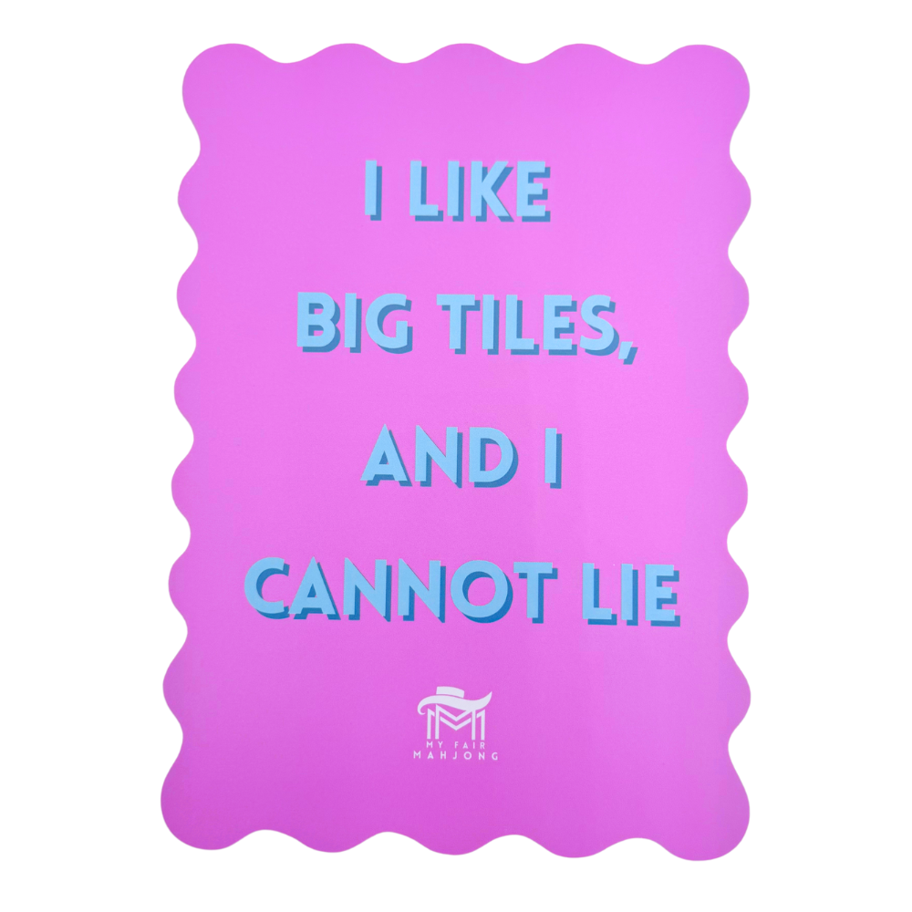 MAHJONG SHUFFLE CARD | Scalloped Edges & Bright Colors | Sized to Store with Mahjong League Cards