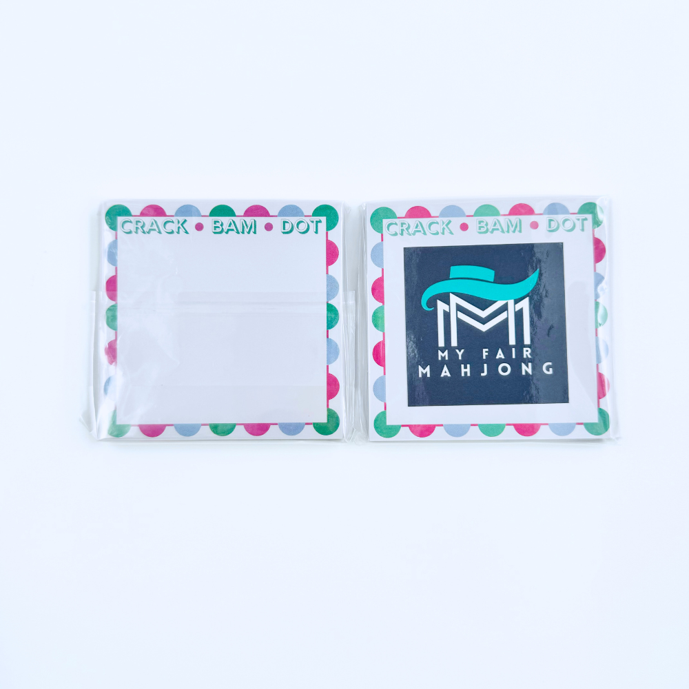 Mahjong Sticky Note Pads (Set of 4) | Gift, Prize or Favor | Game, Party or Tournament