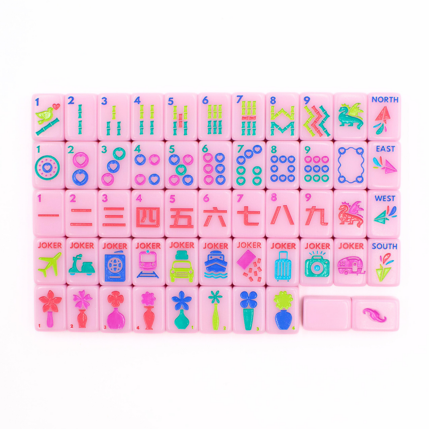 MINI TRAVEL MAHJONG | Mini Anywhere Series | Pink
