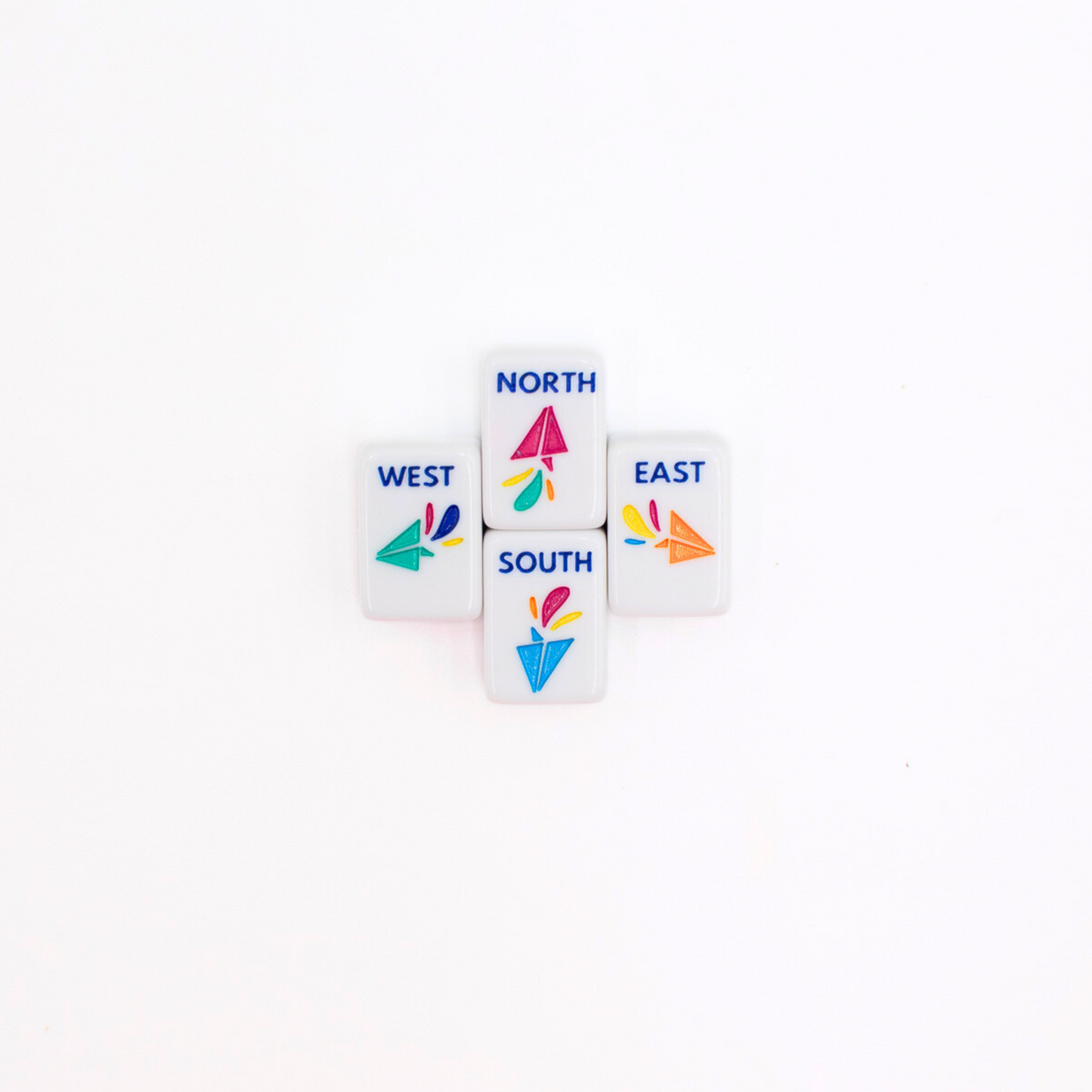 (BACK-ORDER) MINI ANYWHERE SERIES- White | Colorful Tiny Travel Mahjong Set