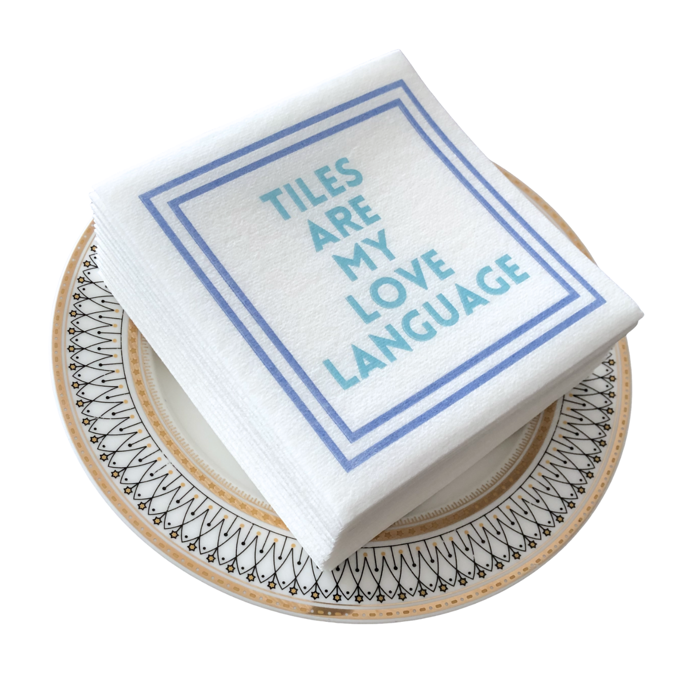 MAHJONG NAPKINS | 5'' x 5'' Luxury, Linen-Feel, Eco-Friendly