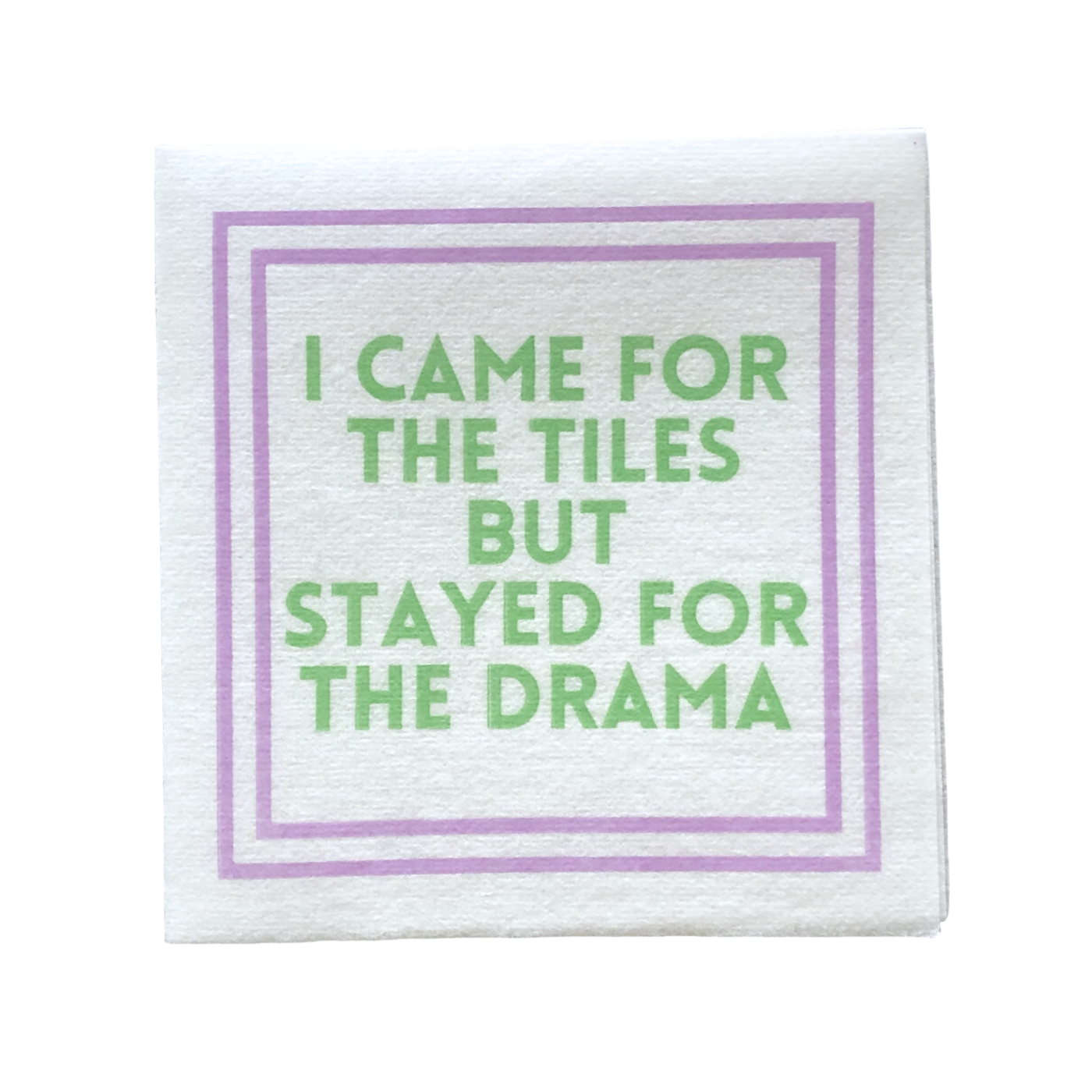 Mahjong Cocktail Napkins | 5'' x 5'' folded Mahjongg Luxury, Linen-Feel, Disposable Drink Napkins| Eco-Friendly, Super Absorbent