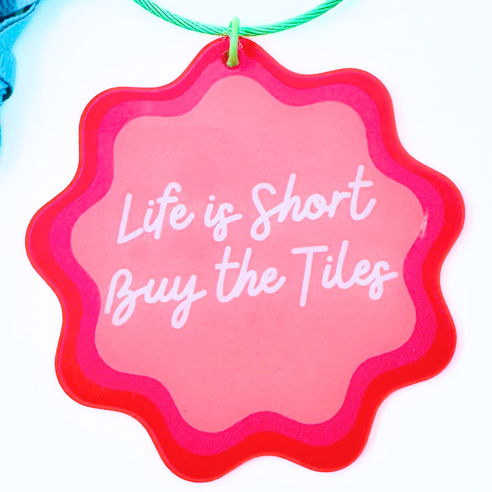 Ornament Keychain Bag Tag Gift Holiday or Mah Jongg Hostess Present Mahjong with Scalloped edges and Bright Colors (2)