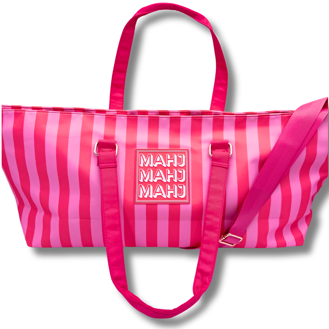 MAHJONG TOTE BAG | Wide with Zipper Closure