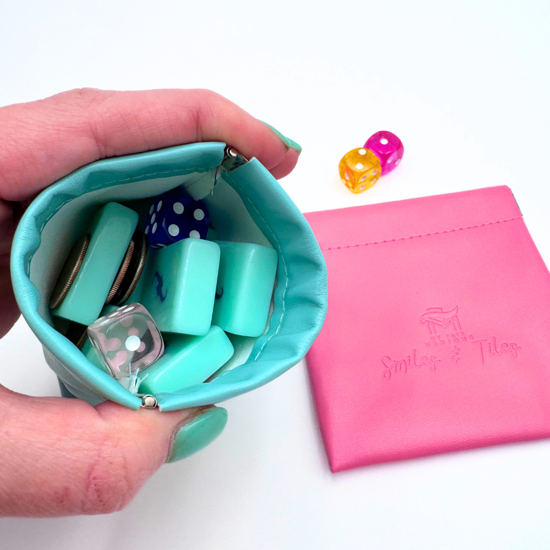 Mahjong Pouch for Tiles, Dice, Coins