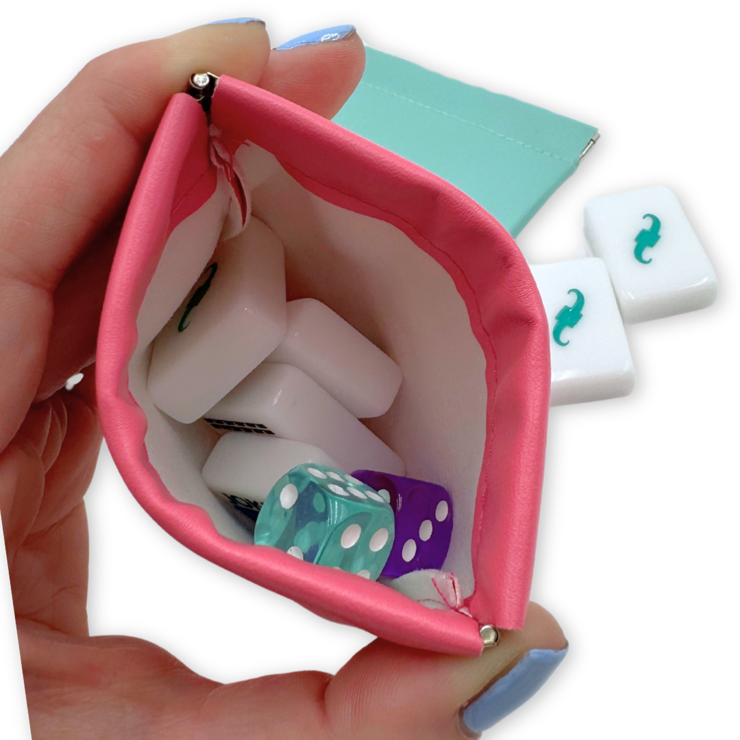 Mahjong Pouch for Tiles, Dice, Coins