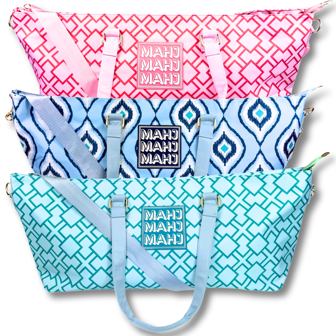 CafePress Mahjong Design Canvas Tote Bag - Reusable Natural Canvas Shopping Bag (Choose Size)