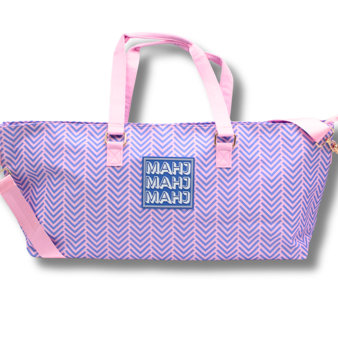 MAHJONG TOTE BAG | Wide with Zipper Closure