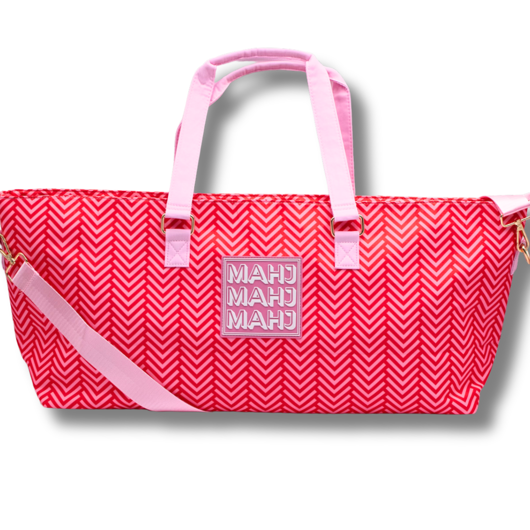 MAHJONG TOTE BAG | Wide with Zipper Closure