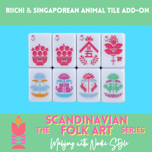 Scandinavian Folk Art Series Riichi & Singaporean Animal Tiles