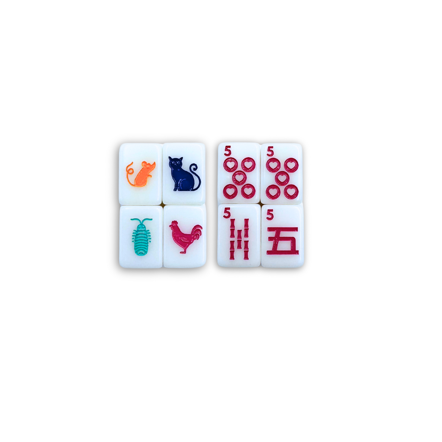 RIICHI & SINGAPOREAN ANIMAL TILE ADD-ON | (PRE-ORDER) MINI ANYWHERE SERIES- Tiny Travel Mahjong Set | Small Size (0.8"x0.5"x0.4")