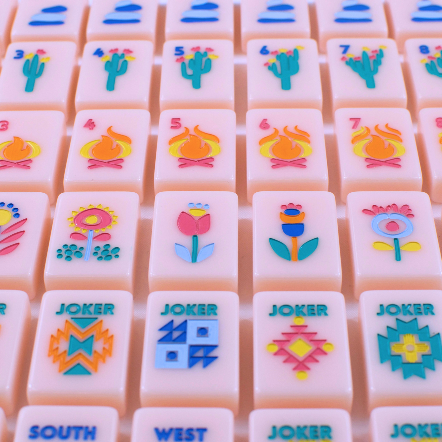 My Fair Mahjong American Mahjong Tile Set- The Southwest Series- Bright Modern Unique Mahjongg tiles with vibrant colors and creative designs