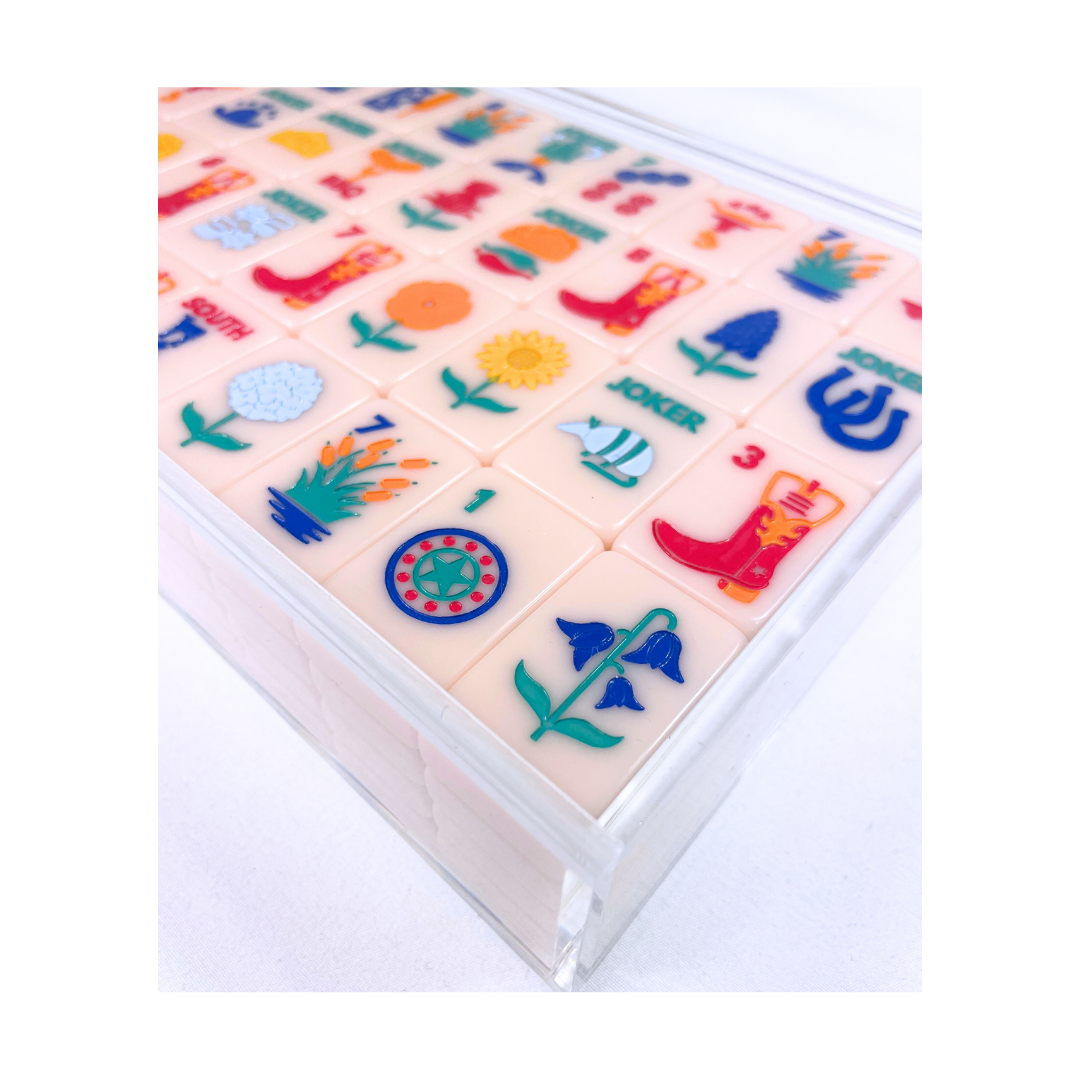 Mahjong Acrylic Display Box (Destination Collection Tiles) | for Tiles Sized 1.45x1x0.4"