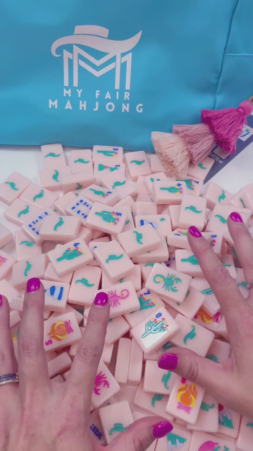 My Fair Mahjong American Mahjong Tile Set- The Southwest Series- Bright Modern Unique Mahjongg tiles with vibrant colors and creative designs
