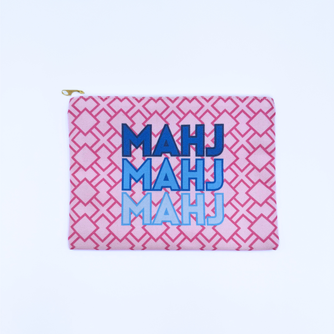 Mahjong Card & Accessory Bag  |  Fits Oversized League Cards & Mini 20mm Mahjong Tile Sets