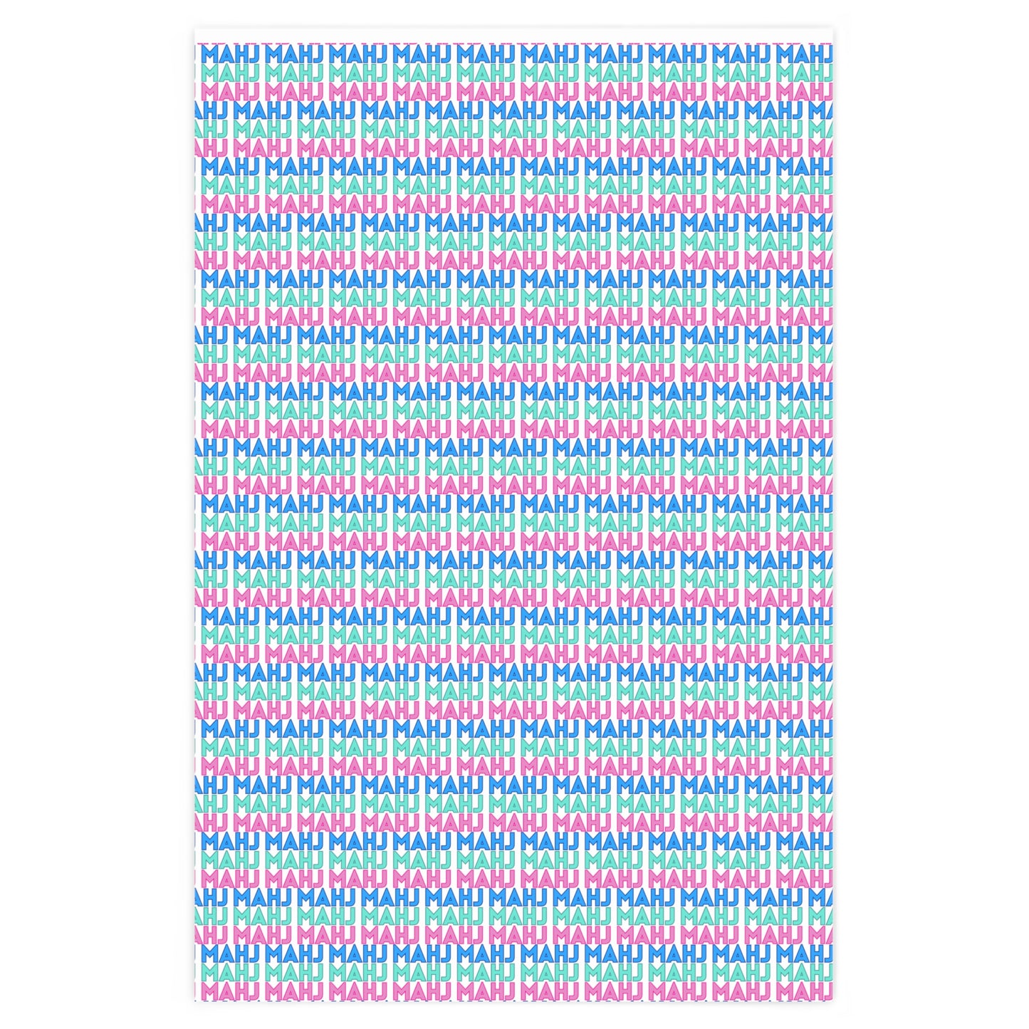 Mahjong Wrapping Paper - Mahjongg Holiday Wrapping Paper. Colorful Mah Jongg Tile Design Make the Perfect Gift Addition for Any Occassion.