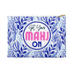 Small Mahjong Accessory Bag for Mahjongg Cards, Pens and Accessories. Great Modern Mah Jongg Gift Pouch. Blue Nature Pattern.