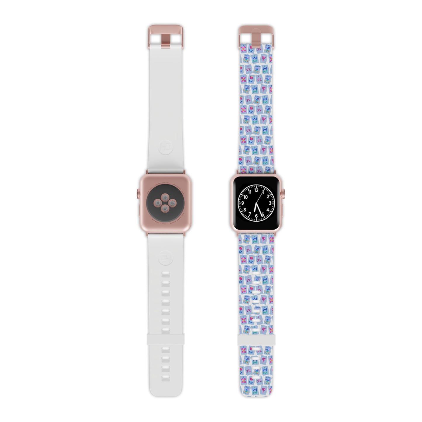 Mahjong Watch Band for Apple Watch. Colorful Mahjongg Tile Pattern with Dragon, Dot and Flower Tiles. Great Gift for Mah-Jongg Players.