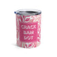 Mahjong Tumbler, Pink (10oz, Nature Pattern)- Perfect MAHJ gift! Every Mahjongg game needs a beverage, and Crack, Bam, Dot- this is it!