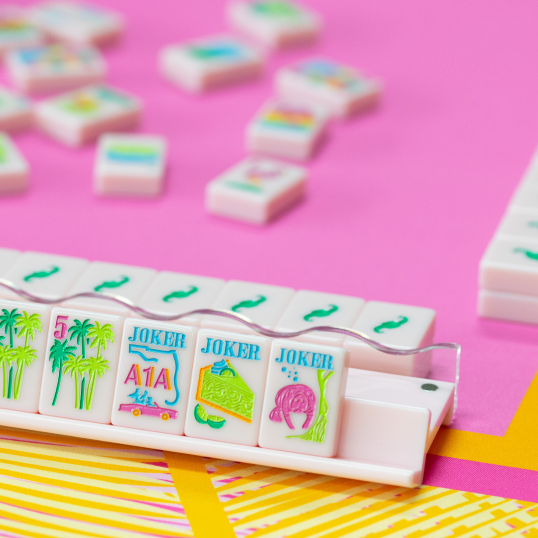 MAHJONG MAT  |  Tropical Palm |  33" x 33"
