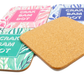 Mahjong Coasters, Set of 4  | Gift or Prize | Green, Pink, Blue, Yellow