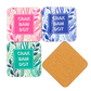 Mahjong Coasters, Set of 4  | Gift or Prize | Green, Pink, Blue, Yellow