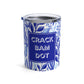 Mahjong Tumbler, Blue (10oz, Nature Pattern)-Perfect MAHJ gift! Every Mahjongg game needs a beverage, and Crack, Bam, Dot- this is it!