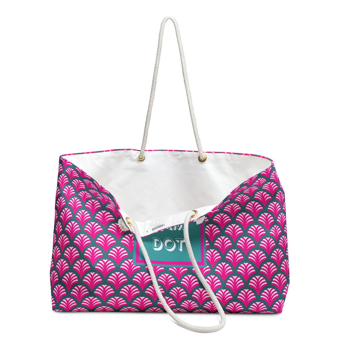 Mahjong Tote Bag. Oversize Mahjongg Carrying Bag Will Hold All Your Mah Jongg Tiles, Accessories and More! Great Gift Idea!! Pink & Green.