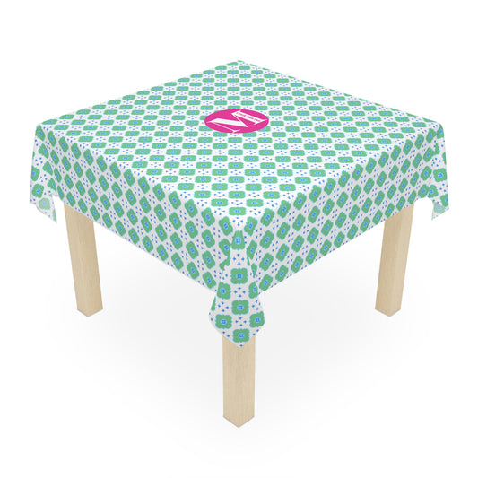 Personalized Mahjong Tablecloth for Game Table (55" x 55"). Upgrade your Mahjongg Mat with our Custom, Colorful, Unique Table Cover.