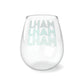 Set of 4 Mahjong Stemless Wine Glasses (11.75oz). Great gift for fun with Mahjongg Friends, Drinks, Parties, Game Nights!