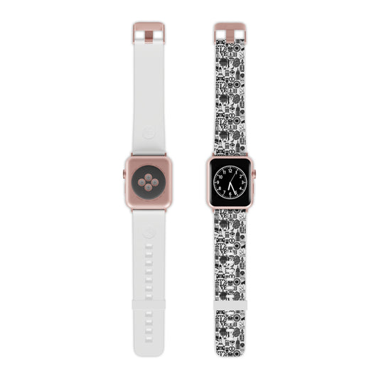NYC Watch Band for Apple Watch (Black & White)  |  Pattern Matches NYC Series Tile Set  |  Great Gift
