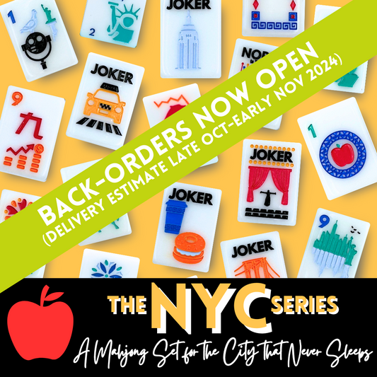 (BACK-ORDERS OPEN) THE NYC SERIES | Mahjong for the City that Never Sleeps | American, Riichi, Singaporean