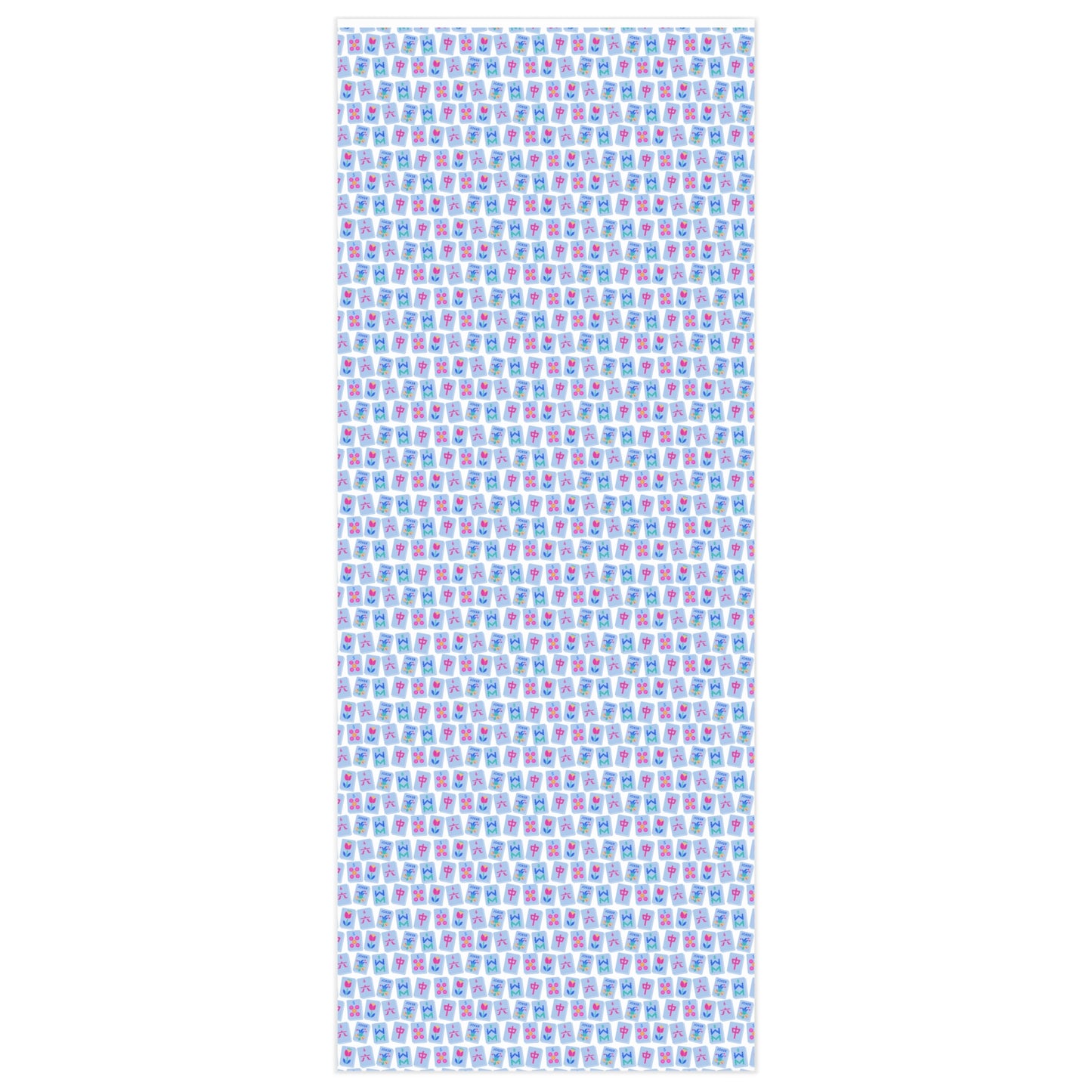 Mahjong Wrapping Paper (24" x 60") | Mahjongg Holiday Wrapping Paper | Colorful Mah Jongg Tile Design Make the Perfect Gift or Party Addition.