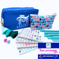 Mini Anywhere Series Mahjong Tiles for Travel MahJongg with Blue Bag Pink Box Green Tassel modern Tiny Tile set