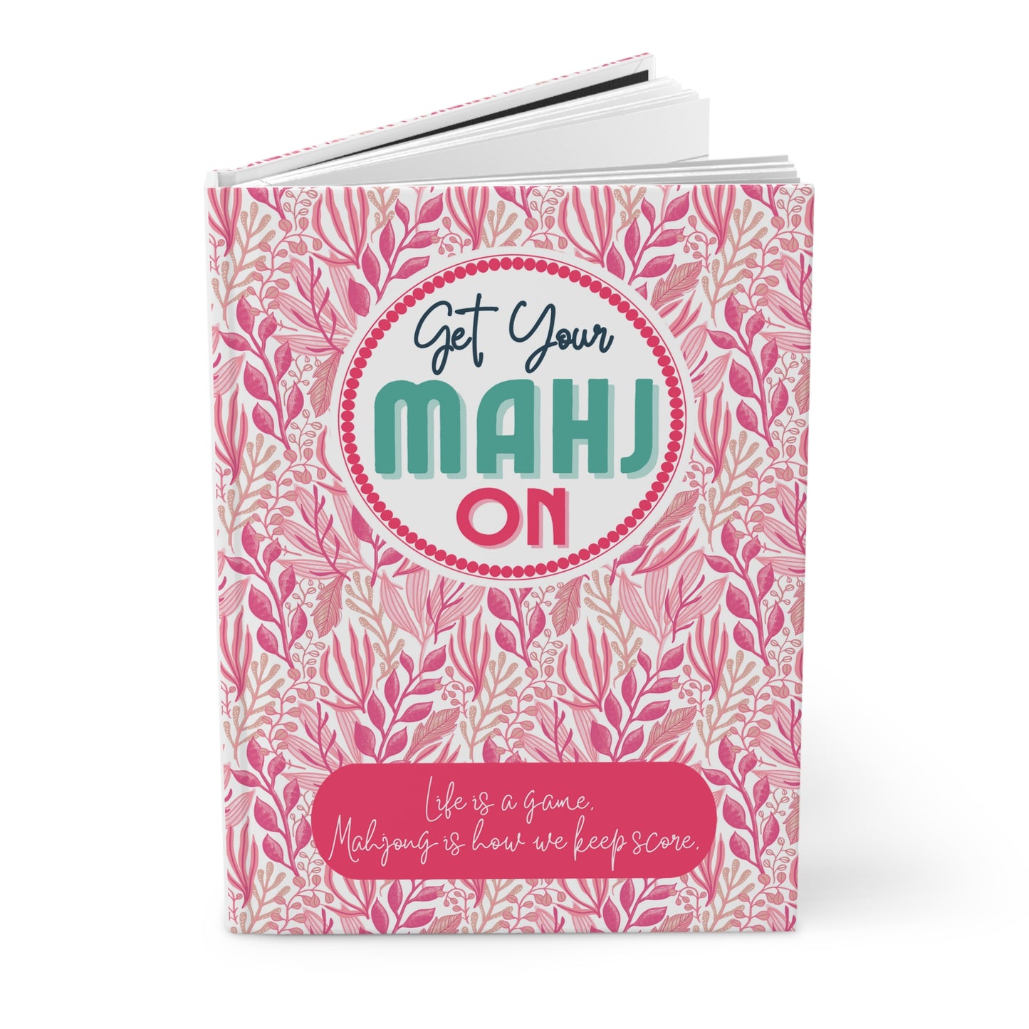 Mahjong Score Notebook, Pink- Mah-jongg journal to note memories and scores through time. Great gift!