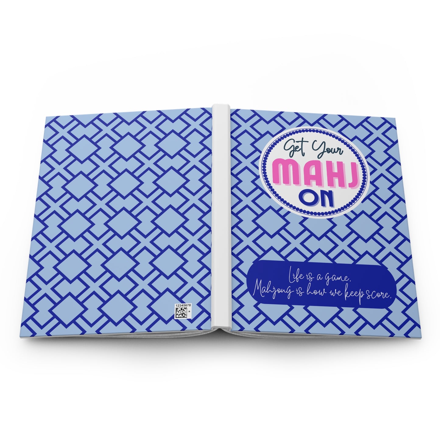 Mahjong Score Notebook, Blue- Mah-jongg journal to note memories and scores through time. Great gift!
