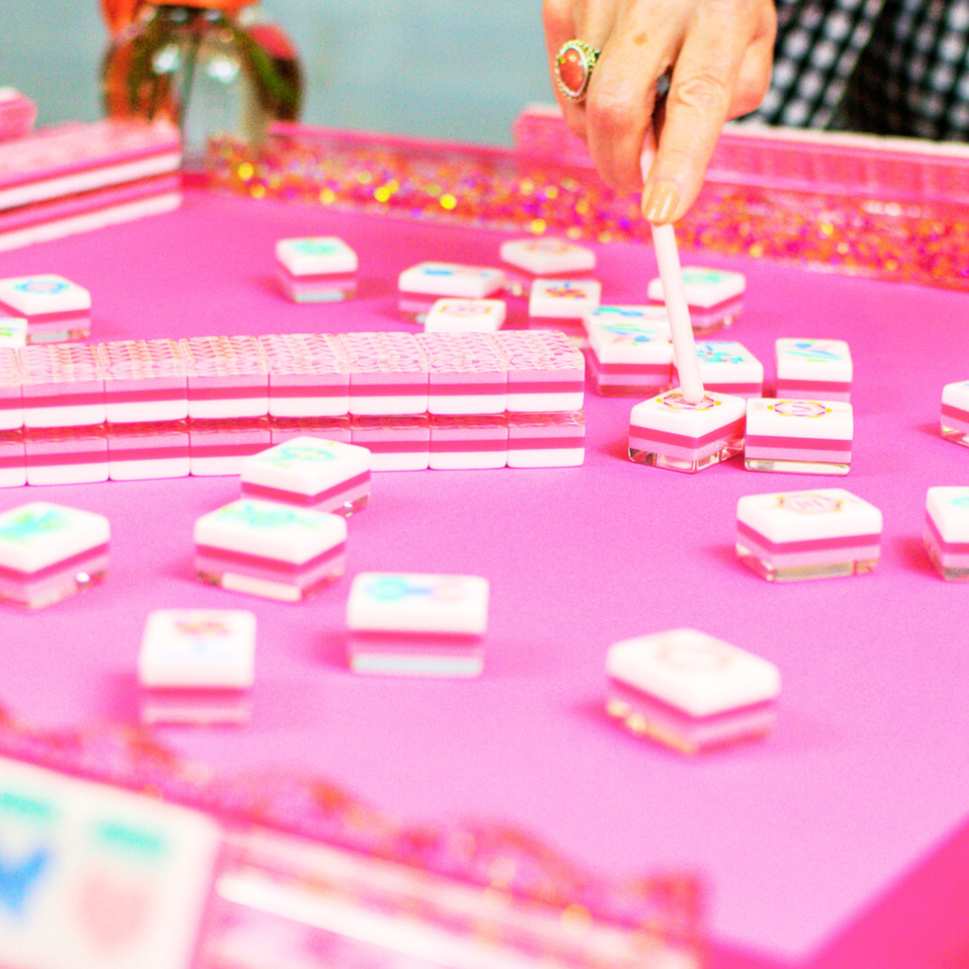 Crystal Prism Pink | Mahjong with Bold Angles and Vibrant Vibes Crystal Prism Pink | Mahjong with Bold Angles and Vibrant Vibes