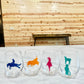 Rodeo Cowgirl Cowboy Wine Glass Set of 4 - Mahjong Texas match - Texas bull horses calf mustang