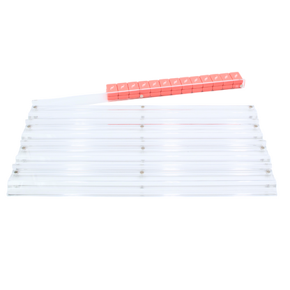 MAHJONG RACKS  |  Premium Acrylic  |  4 Racks + 4 Rectangular Pushers