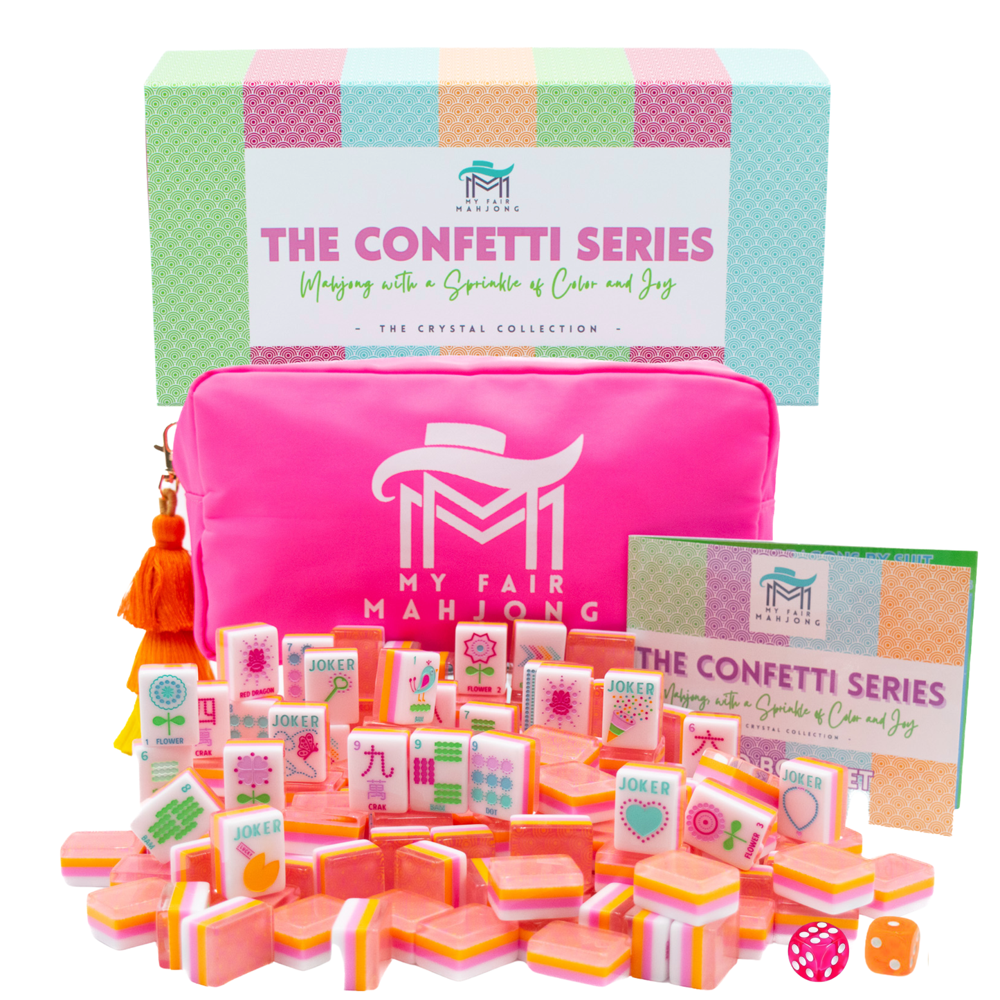 (COMING SOON) CRYSTAL CONFETTI  |  Sorbet Pink  |  Mahjong with a Sprinkle of Color and Joy