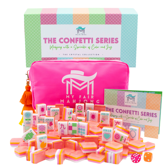 CRYSTAL CONFETTI  |  Sorbet Pink  |  Mahjong with a Sprinkle of Color and Joy
